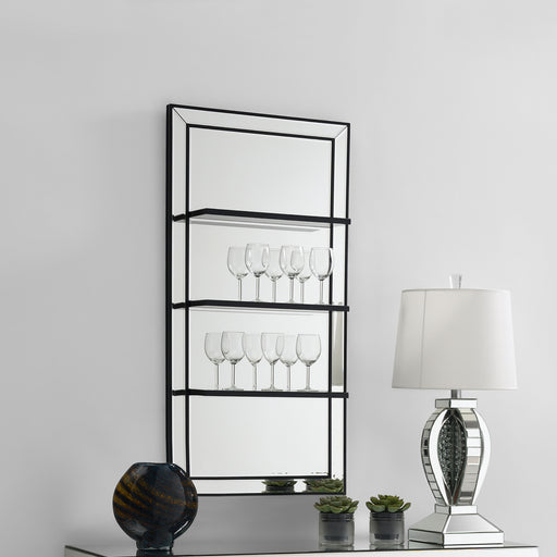 Oriel 3-Shelf Rectangle Wall Mirror - Theo's Factory Direct Mattress & Furniture (Columbus, OH)