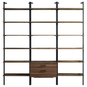 Owens 3-piece 96-inch Wall Mounted Bookshelf Set Walnut - Theo's Factory Direct Mattress & Furniture (Columbus, OH)