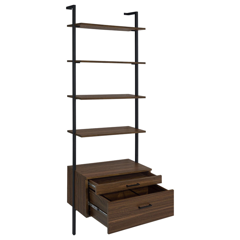 Owens 3-piece 96-inch Wall Mounted Bookshelf Set Walnut - Theo's Factory Direct Mattress & Furniture (Columbus, OH)