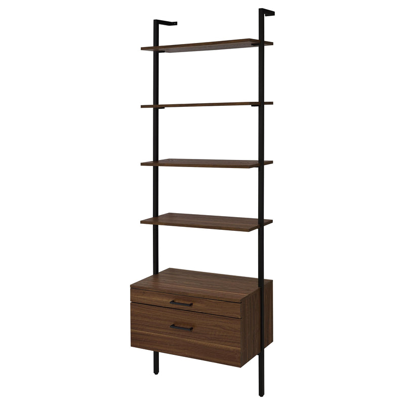 Owens 3-piece 96-inch Wall Mounted Bookshelf Set Walnut - Theo's Factory Direct Mattress & Furniture (Columbus, OH)