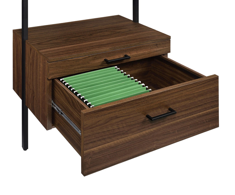 Owens 3-piece 96-inch Wall Mounted Bookshelf Set Walnut - Theo's Factory Direct Mattress & Furniture (Columbus, OH)