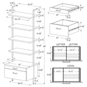 Owens 3-piece 96-inch Wall Mounted Bookshelf Set Walnut - Theo's Factory Direct Mattress & Furniture (Columbus, OH)