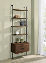 Owens 96-inch 4-shelf Storage Wall Bookshelf Walnut - Theo's Factory Direct Mattress & Furniture (Columbus, OH)