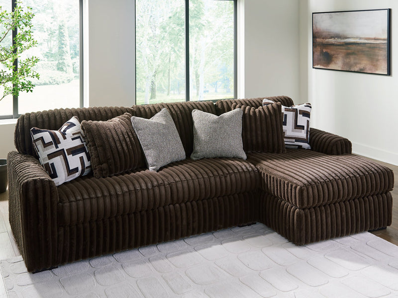 Midnight-Madness Sectional Sofa with Chaise - Theo's Factory Direct Mattress & Furniture (Columbus, OH)