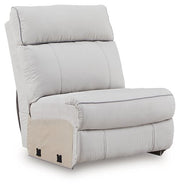 Social Pointe Reclining Sectional with Storage Console - Theo's Factory Direct Mattress & Furniture (Columbus, OH)