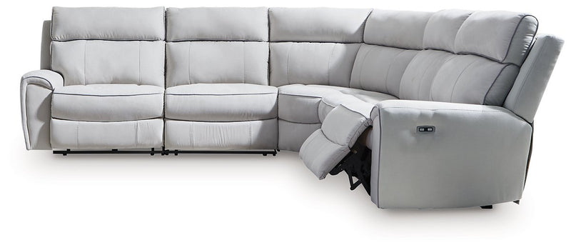 Social Pointe Power Reclining Sectional - Theo's Factory Direct Mattress & Furniture (Columbus, OH)