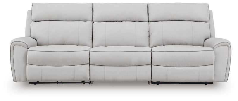 Social Pointe Power Reclining Sectional - Theo's Factory Direct Mattress & Furniture (Columbus, OH)