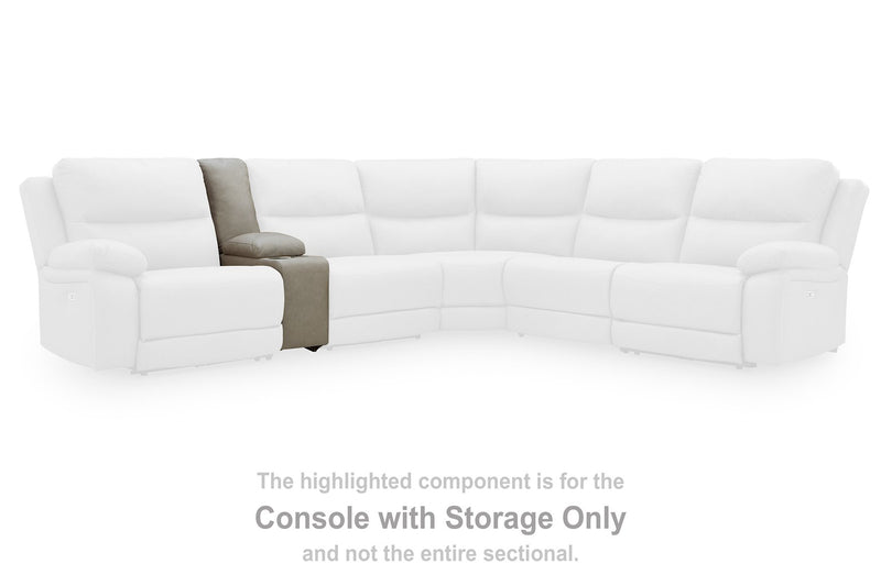 Narwhal Place Reclining Sectional with Storage Console - Theo's Factory Direct Mattress & Furniture (Columbus, OH)