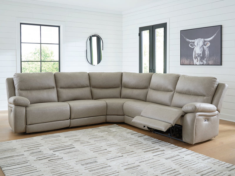 Narwhal Place Power Reclining Sectional - Theo's Factory Direct Mattress & Furniture (Columbus, OH)
