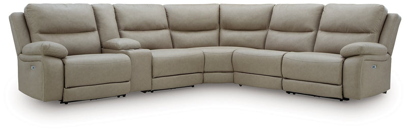 Narwhal Place Reclining Sectional with Storage Console - Theo's Factory Direct Mattress & Furniture (Columbus, OH)