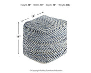 Chevron Pouf - Theo's Factory Direct Mattress & Furniture (Columbus, OH)