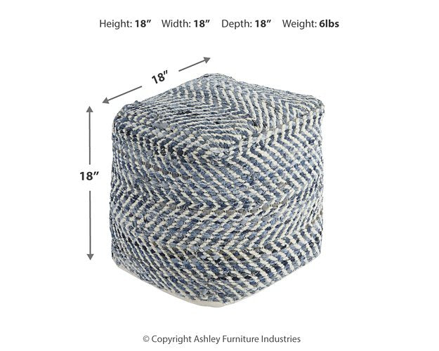 Chevron Pouf - Theo's Factory Direct Mattress & Furniture (Columbus, OH)