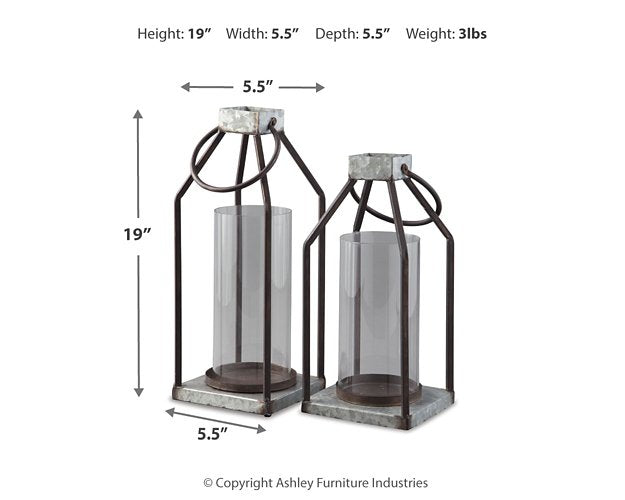 Diedrick Lantern (Set of 2) - Theo's Factory Direct Mattress & Furniture (Columbus, OH)