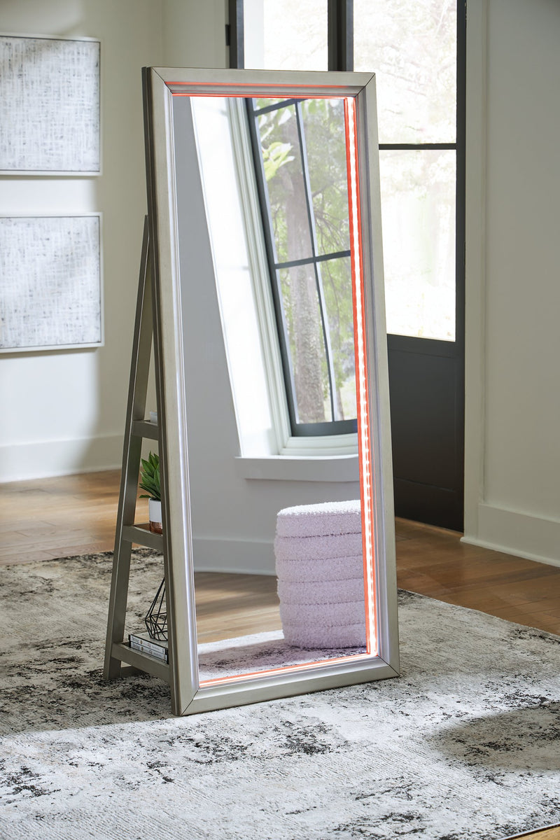 Evesen Floor Standing Mirror/Storage - Theo's Factory Direct Mattress & Furniture (Columbus, OH)