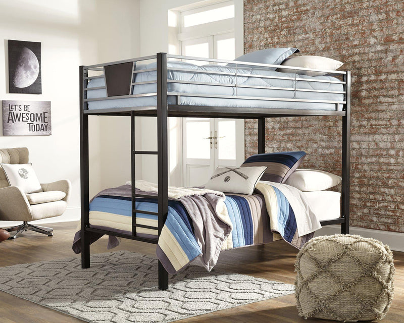 Dinsmore Bunk Bed with Ladder - Theo's Factory Direct Mattress & Furniture (Columbus, OH)