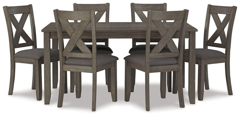 Caitbrook Dining Table and Chairs (Set of 7) - Theo's Factory Direct Mattress & Furniture (Columbus, OH)