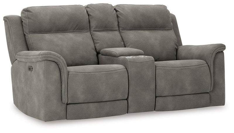 Next-Gen DuraPella Power Reclining Loveseat with Console - Theo's Factory Direct Mattress & Furniture (Columbus, OH)