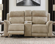 Next-Gen DuraPella Power Reclining Loveseat with Console - Theo's Factory Direct Mattress & Furniture (Columbus, OH)