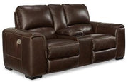 Alessandro Power Reclining Loveseat with Console - Theo's Factory Direct Mattress & Furniture (Columbus, OH)