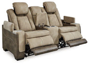 Next-Gen DuraPella Power Reclining Loveseat with Console - Theo's Factory Direct Mattress & Furniture (Columbus, OH)