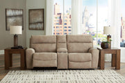 Next-Gen DuraPella Power Reclining Sectional Loveseat with Console - Theo's Factory Direct Mattress & Furniture (Columbus, OH)