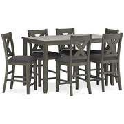 Caitbrook Counter Height Dining Table and Bar Stools (Set of 7) - Theo's Factory Direct Mattress & Furniture (Columbus, OH)