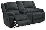 Draycoll Reclining Loveseat with Console - Theo's Factory Direct Mattress & Furniture (Columbus, OH)