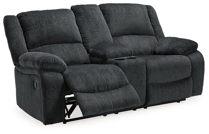 Draycoll Reclining Loveseat with Console - Theo's Factory Direct Mattress & Furniture (Columbus, OH)