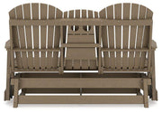 Hyland wave Outdoor Glider Loveseat - Theo's Factory Direct Mattress & Furniture (Columbus, OH)