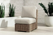Beachcroft Outdoor Armless Chair with Cushion - Theo's Factory Direct Mattress & Furniture (Columbus, OH)