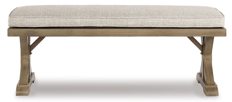 Beachcroft Outdoor Bench with Cushion - Theo's Factory Direct Mattress & Furniture (Columbus, OH)
