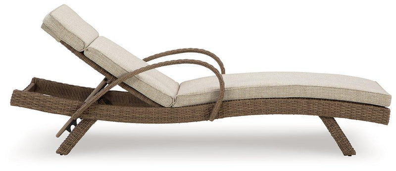 Beachcroft Outdoor Chaise Lounge with Cushion - Theo's Factory Direct Mattress & Furniture (Columbus, OH)