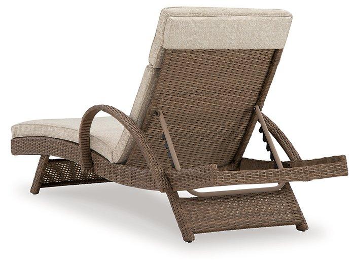 Beachcroft Outdoor Chaise Lounge with Cushion - Theo's Factory Direct Mattress & Furniture (Columbus, OH)