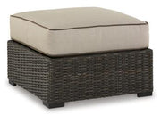 Coastline Bay Outdoor Ottoman with Cushion - Theo's Factory Direct Mattress & Furniture (Columbus, OH)