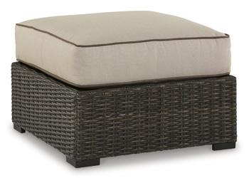 Coastline Bay Outdoor Ottoman with Cushion - Theo's Factory Direct Mattress & Furniture (Columbus, OH)