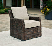 Brook Ranch Outdoor Lounge Chair with Cushion - Theo's Factory Direct Mattress & Furniture (Columbus, OH)