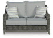 Elite Park Outdoor Loveseat with Cushion - Theo's Factory Direct Mattress & Furniture (Columbus, OH)