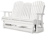 Hyland wave Outdoor Glider Loveseat - Theo's Factory Direct Mattress & Furniture (Columbus, OH)