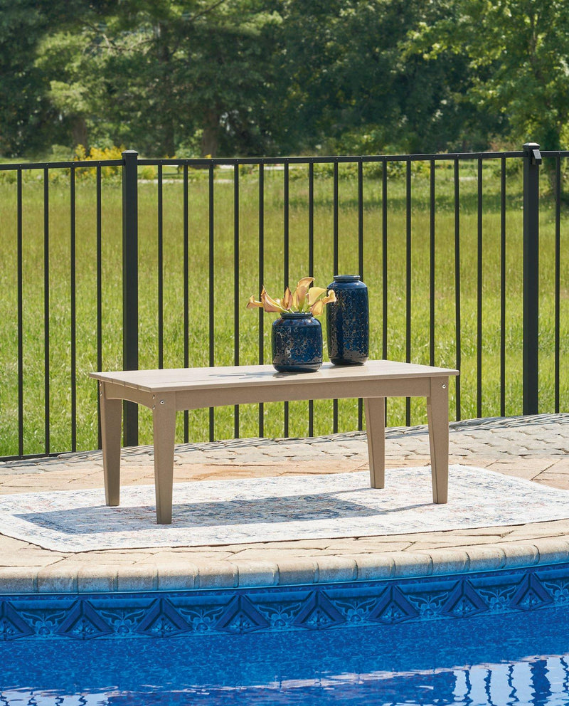 Hyland wave Outdoor Coffee Table - Theo's Factory Direct Mattress & Furniture (Columbus, OH)