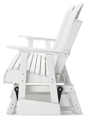 Hyland wave Outdoor Glider Loveseat - Theo's Factory Direct Mattress & Furniture (Columbus, OH)