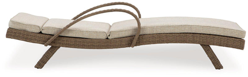 Beachcroft Outdoor Chaise Lounge with Cushion - Theo's Factory Direct Mattress & Furniture (Columbus, OH)