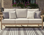 Hallow Creek Outdoor Sofa with Cushion - Theo's Factory Direct Mattress & Furniture (Columbus, OH)