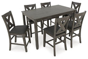 Caitbrook Counter Height Dining Table and Bar Stools (Set of 7) - Theo's Factory Direct Mattress & Furniture (Columbus, OH)
