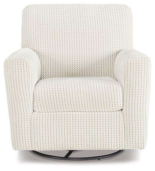 Herstow Swivel Glider Accent Chair - Theo's Factory Direct Mattress & Furniture (Columbus, OH)