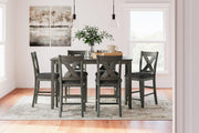 Caitbrook Counter Height Dining Table and Bar Stools (Set of 7) - Theo's Factory Direct Mattress & Furniture (Columbus, OH)