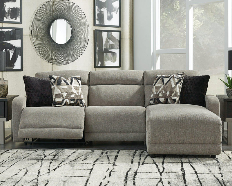 Colleyville Power Reclining Sectional with Chaise - Theo's Factory Direct Mattress & Furniture (Columbus, OH)