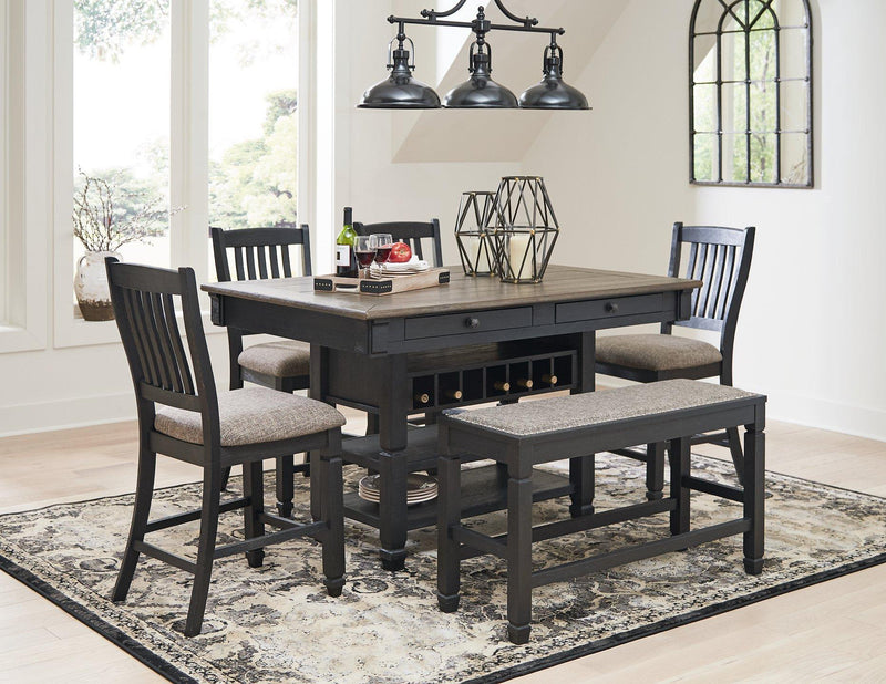 Tyler Creek Counter Height Dining Set - Theo's Factory Direct Mattress & Furniture (Columbus, OH)