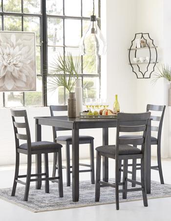 Bridson Counter Height Dining Table and Bar Stools (Set of 5) - Theo's Factory Direct Mattress & Furniture (Columbus, OH)