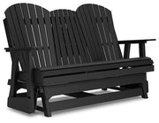 Hyland wave Outdoor Glider Loveseat - Theo's Factory Direct Mattress & Furniture (Columbus, OH)