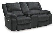 Draycoll Power Reclining Loveseat with Console - Theo's Factory Direct Mattress & Furniture (Columbus, OH)